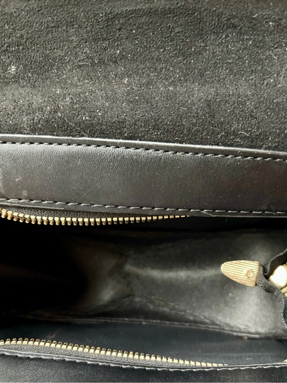 Amani Suede Black and Cream Women's Crossbody Bag